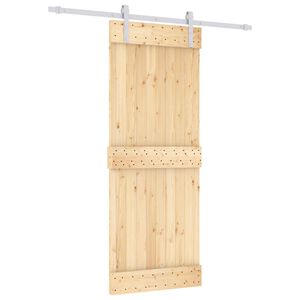 vidaXL Porta scorrevole 80 x 210 cm Naturale e Bianco