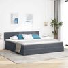 vidaXL Letto con Contenitore Grigio scuro 200 x 200 cm Velluto