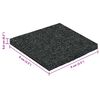 vidaXL Pad per patio in granuli di gomma Nero 9 x 9 x 0,6 cm Gomma