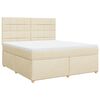 vidaXL Giroletto a Molle con Materasso Crema 180x200 cm in Tessuto