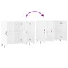 vidaXL Credenza Bianca 90x34x80 cm in Legno Multistrato
