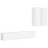 vidaXL Set Mobili Porta TV 4 pz Bianco in Legno Multistrato