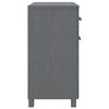 vidaXL Credenza HAMAR Grigio Scuro 79x40x80 cm Legno Massello di Pino