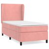 vidaXL Giroletto a Molle con Materasso Rosa 100x200 cm in Velluto