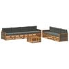 vidaXL Set di divani da esterno 8 pz Naturale e Antracite