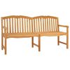 vidaXL Panchina in legno intagliata a mano 180,5 x 60 x 96 cm Naturale