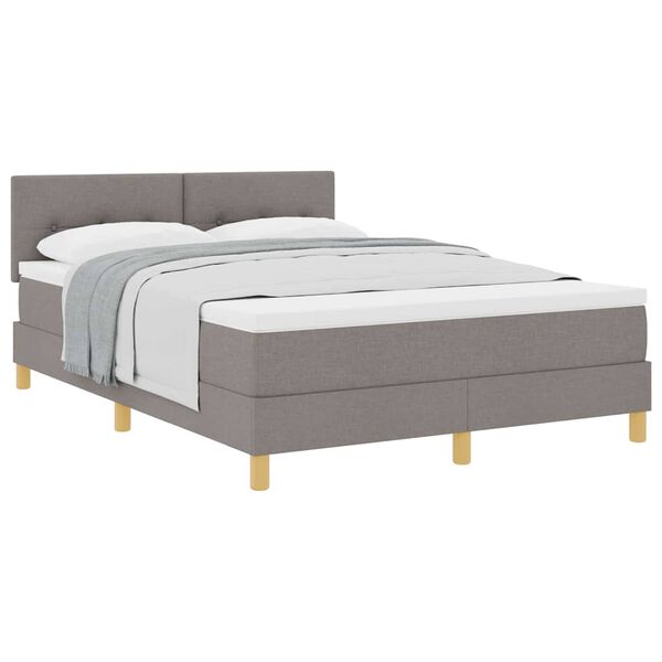 vidaXL Letto box spring con materasso Talpa 140 x 190 cm Tessuto