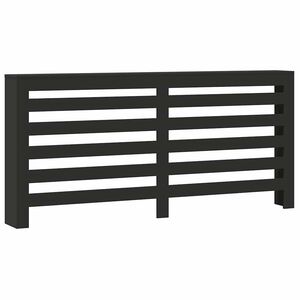 vidaXL Copertura Termosifone Nera 175x20x82 cm in Legno Multistrato