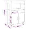 vidaXL Carrello Bar Bianco 60x39,5x89 cm in Legno Multistrato