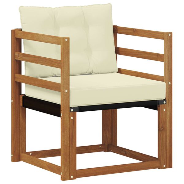 vidaXL Set di divani da esterno Legno di Acacia Massello e Textilene