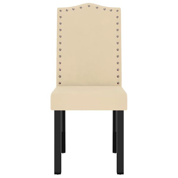 vidaXL Sedie da Pranzo 6 pz Crema in Velluto