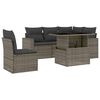 vidaXL Set Divano da Giardino 6 pz con Cuscini Grigio in Polyrattan