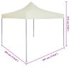 vidaXL Tenda Pieghevole Crema 3 x 3 m