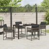 vidaXL Set da Pranzo per Giardino 5 pcs Grigio polyrattan