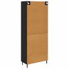 vidaXL Credenza 2 pcs Rovere Nero Legno Stratificato e Vetro