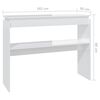 vidaXL Tavolino Consolle Bianco Lucido 102x30x80 cm Legno Multistrato