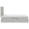 vidaXL Letto con contenitore e materasso Grigio chiaro 120 x 200 cm