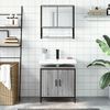 vidaXL Set Mobili da Bagno 2 pz Grigio Sonoma in Legno Multistrato