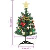 vidaXL Mini Albero di Natale Artificiale con Luci 30 LED Verde 60 cm