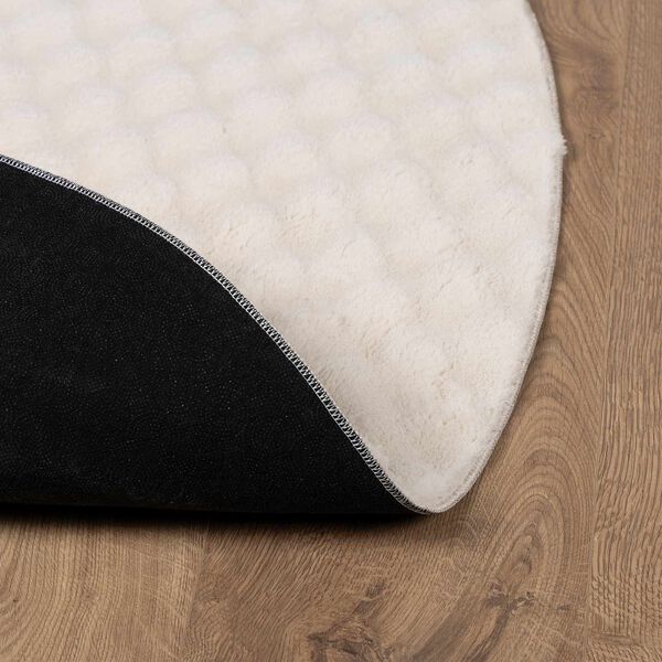 vidaXL Tappeti per area Rotondo HUARTE Beige &Oslash; 160 CM Poliestere