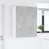 vidaXL Armadio pensile con porta Grigio cemento 80 x 31 x 100 cm