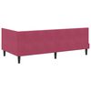 vidaXL Cornice del letto ad angolo Rosso Vino 90 cm x 190 cm Velluto