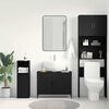 vidaXL Armadio per Lavabo da Bagno Rovere Nero 80 x 30 x 60 cm