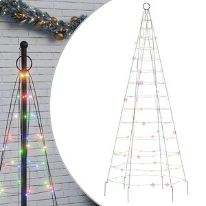vidaXL Albero di Natale a LED 200 LED Colorato 180 cm