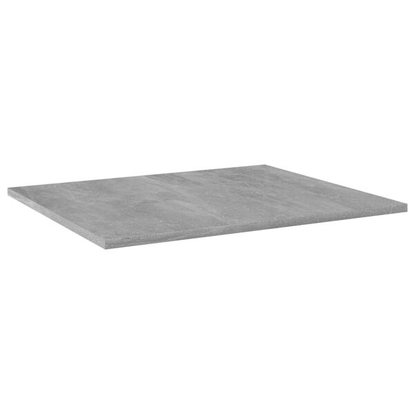 vidaXL Ripiani per Libreria 4pz Grigio Cemento 60x50x1,5cm Multistrato