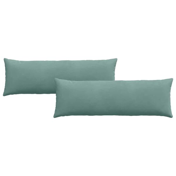 vidaXL Cuscini da Divano 2 pcs Verde Mare 120 x 40 cm Tessuto in Cords