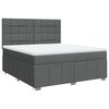 vidaXL Giroletto a Molle con Materasso Grigio Scuro 180x200 cm Tessuto
