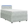vidaXL Letto box spring con materasso Grigio Chiaro 120 x 200 cm
