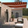 vidaXL Tenda da Sole Retrattile con LED 350x250 cm Arancione e Marrone
