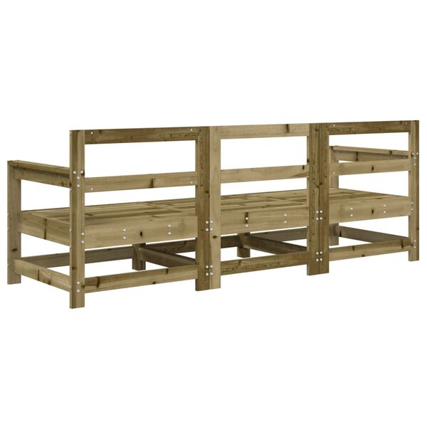 vidaXL Set Salotto da Giardino 3 pz in Legno Impregnato di Pino