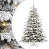 vidaXL Albero di Natale Artificiale con Rami Pieghevoli Bianco 180 cm