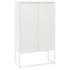 vidaXL Credenza Alta Bianca 80x35x135 cm in Acciaio
