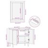 vidaXL Set di Armadi da Bagno 2 pcs Grigio Legno di mango massello