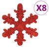 vidaXL Set Palline di Natale 111 pz Rosso in Polistirene