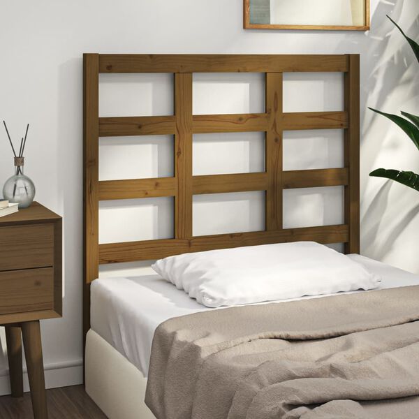 vidaXL Testiera per Letto ambra 95,5x4x100cm in Legno Massello di Pino