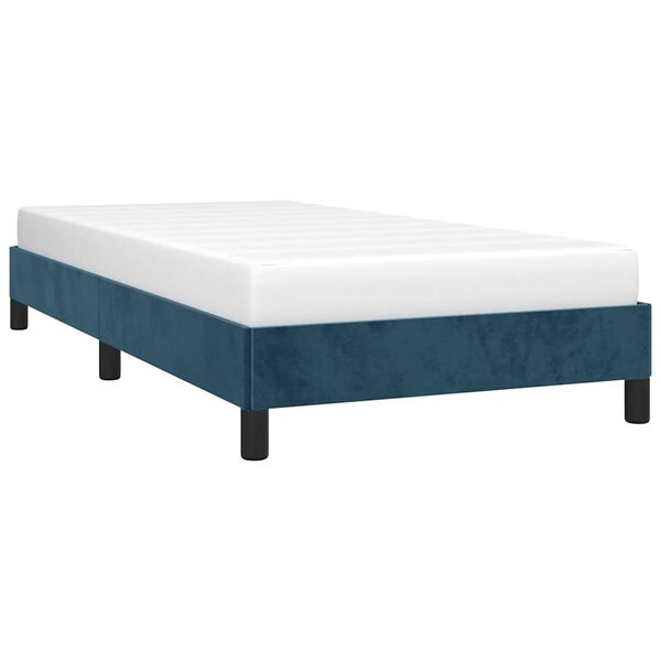 vidaXL Giroletto senza Materasso Blu Scuro 90x190 cm in Velluto