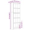vidaXL Libreria 5 Ripiani Grigio Sonoma 60x24x175 cm Legno Multistrato