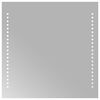 vidaXL Specchio da bagno LED Trasparente 40 x 40 cm vetro temperato