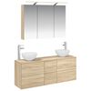 vidaXL Set di mobili per il bagno 4 pcs Rovere Sonoma