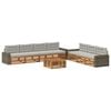 vidaXL Set di divani da esterno 8 pcs Naturale e Grigio Chiaro
