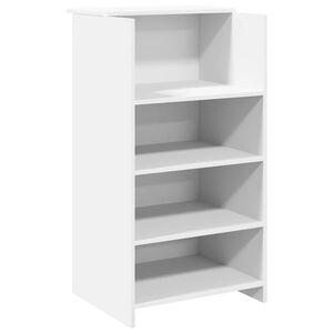 vidaXL Scrivania per Reception Bianca 55x50x103,5 cm in Legno Massello