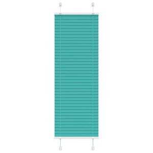 vidaXL Tenda Plissettata Verde petrolio 40x100 cm Larghezza Tessuto