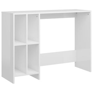 vidaXL Scrivania Portatile Bianco Lucido 102,5x35x75 cm Multistrato