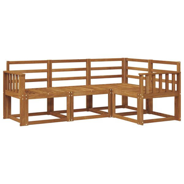 vidaXL Set di divani da esterno 4 pcs Naturale