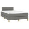vidaXL Giroletto a Molle con Materasso Grigio Scuro 120x190cm Tessuto