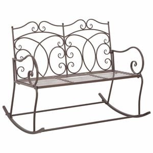 vidaXL Panchina da Giardino 104 cm in Ferro Marrone Anticato